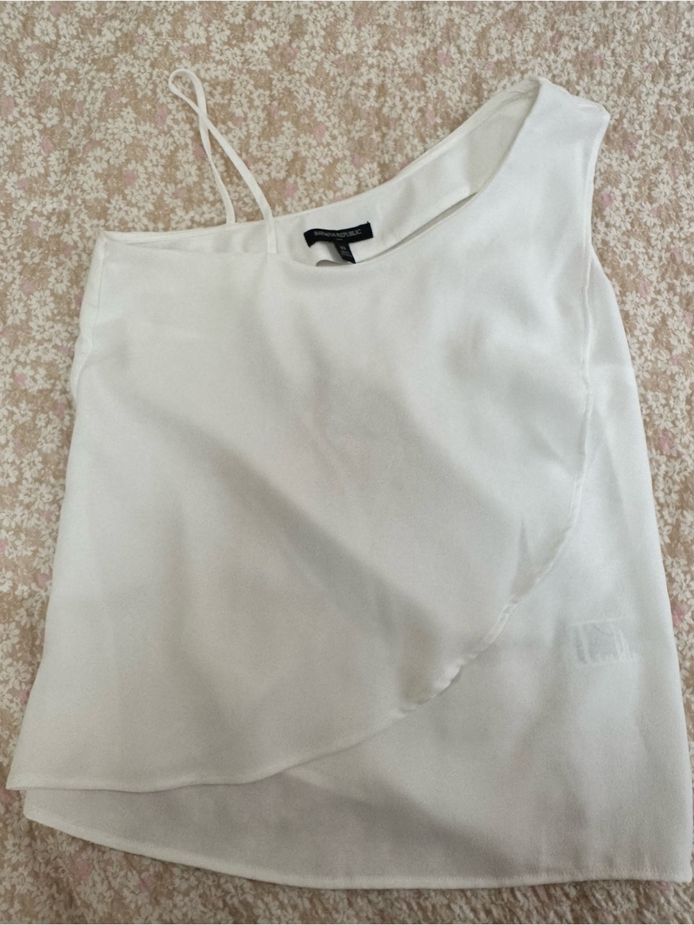 Banana Republic One-Shoulder Layered Shell Top Blouse Size XS